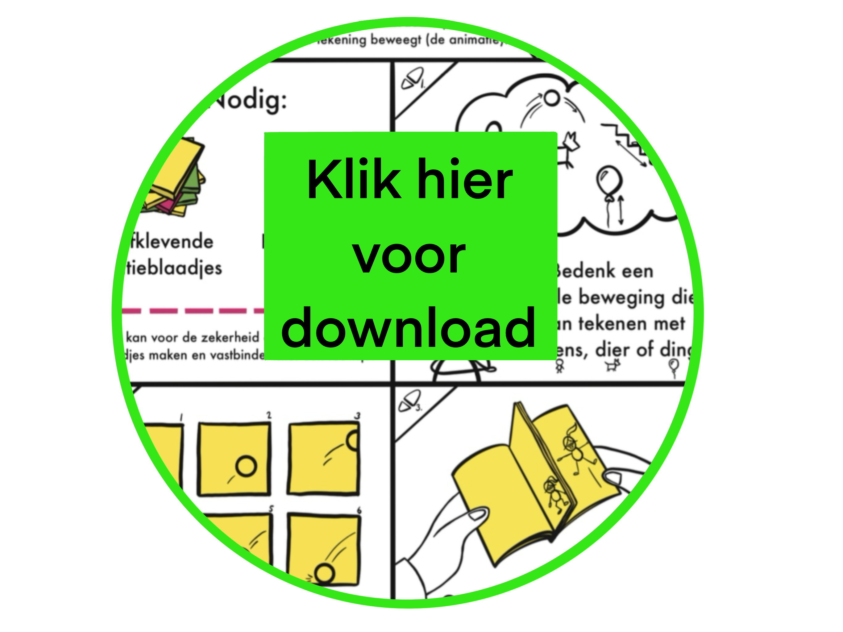 flipboek flipboekje flippen animatie animeren tekenen visualiseeringe ondersteunend tekenen knutselen knutselles handvaardigheid primair onderwijs basisonderwijs basisschool school knutselidee downloaden