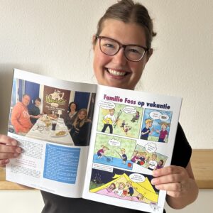 stripverhaalvisualiseeringe FOSS oudervereniging TOS taalontwikkelingsstoornis doof slechthorend illustrator Bergen op Zoom Familie Foss op vakantie